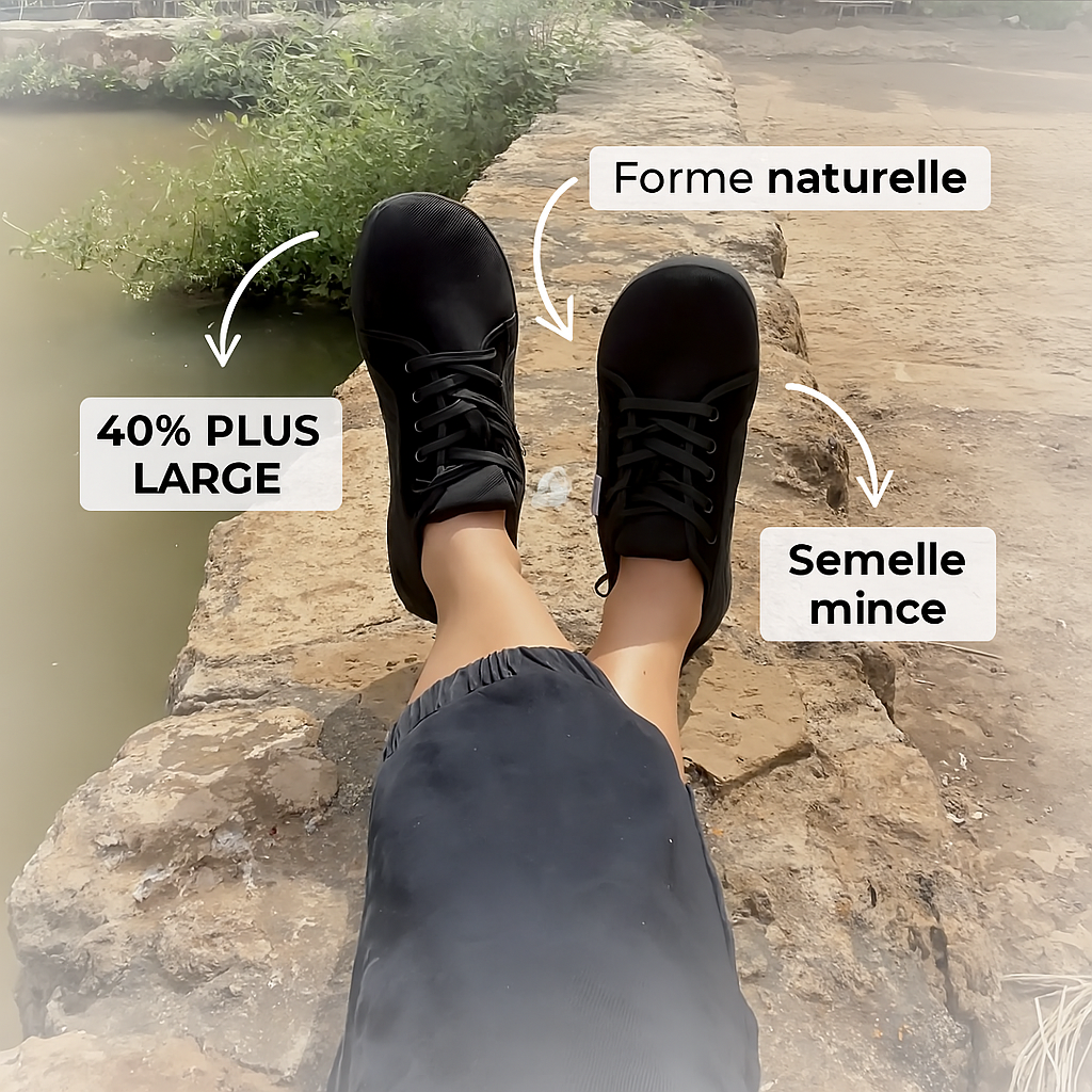Chaussure ultra-flexible pour pieds larges