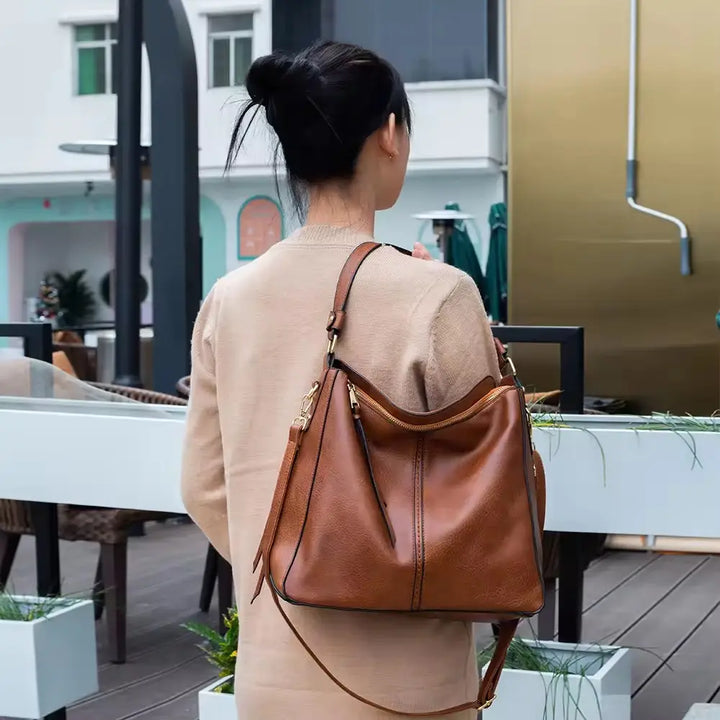 Sac à main de luxe en cuir avec pochette de rangement GRATUITE